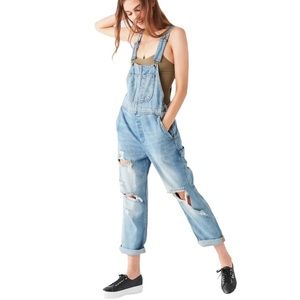 Women's Light Blue Denim Overalls